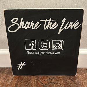 Share the Love Hashtag Chalkboard